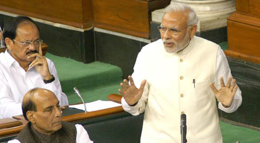 modi in parliament